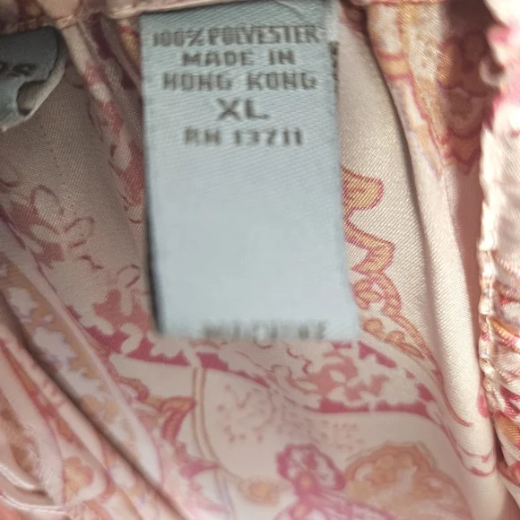 Valerie Stevens Intimates Pink Paisley Floral  Pajama Set Size XL - Picture 11 of 13